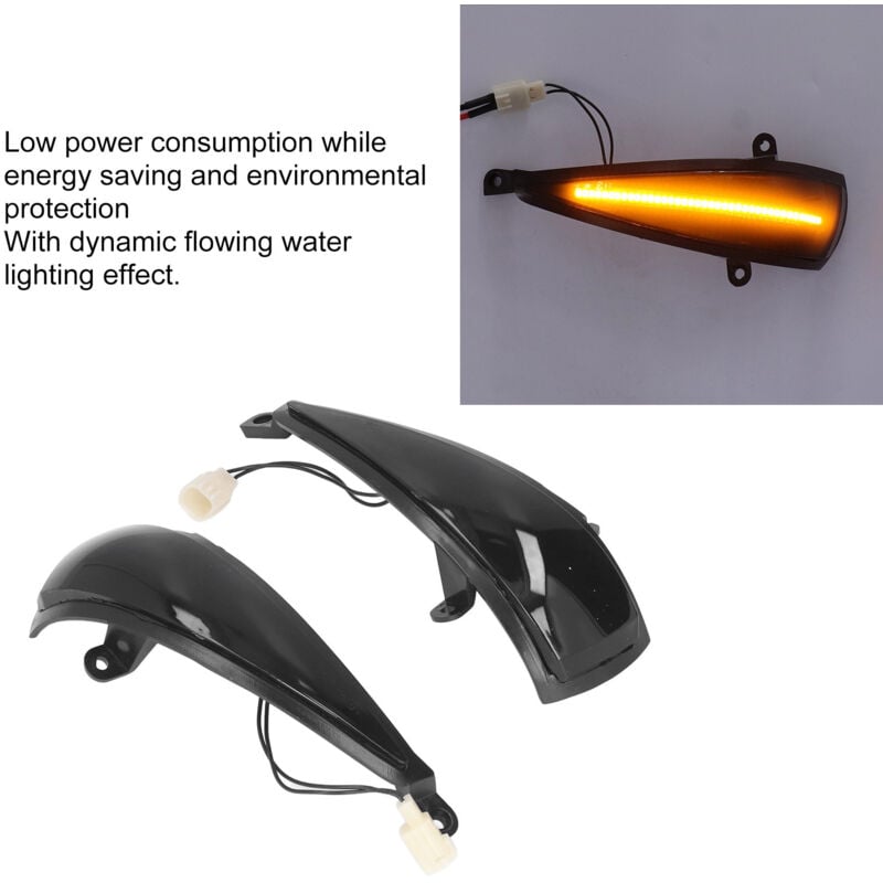 2x Dynamic LED Turn Signal Lights Yellow Mirror Mounted For Civic 8th (2005-2011) by DEBUNS
