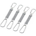 Tension Spring Buckle Compatible with Sun Sail Awnings Camping Tents 4 pcs Stainless Steel Brackets with 4 Springs 8 Carabiners