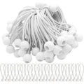 Elastic Rubber Straps with Balls for Marquees Tents Banners Tarpaulins 50 Pack