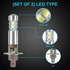 H1 LED Headlight Bulbs High and Low Beam Fog Lights 100W 6000K Conversion Kit 2x