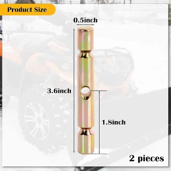 Polaris ATV Snow Plow Pro Scissor Pins Replacement 2-Pack Compatible with Glacier Plough