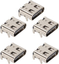 5pcs Type C Charging Port for, Replacement Controller USB C Charging Socket, Standard Type C Interface