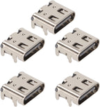 5pcs Type C Charging Port for, Replacement Controller USB C Charging Socket, Standard Type C Interface