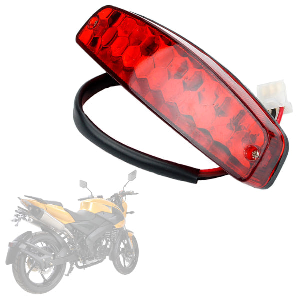 Motorcycle Tail Light Brake Light 12V Red Compatible with ATV Off-Road Motorcycle