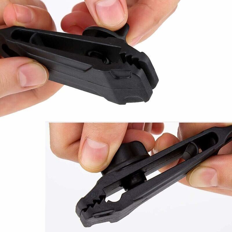 DEBUNS Heavy Duty Tent Clamps, 12 pcs Black Instant Awning Clamp for Tent Tarpaulin Caravan Garden Shelter