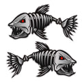 Kayak Fishing Boat Decal Sticker Set of 2, 25x13cm Reflective Car Decal Accessories