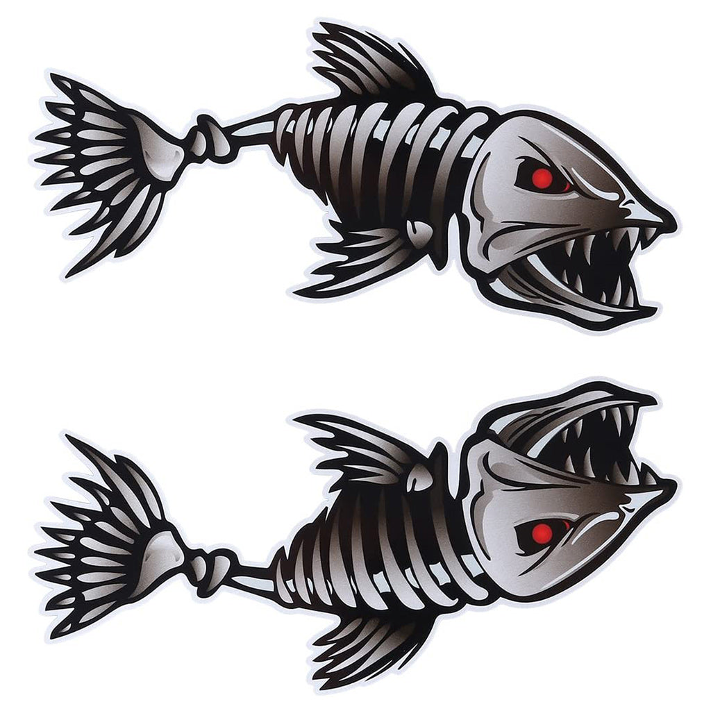 Kayak Fishing Boat Decal Sticker Set of 2, 25x13cm Reflective Car Decal Accessories