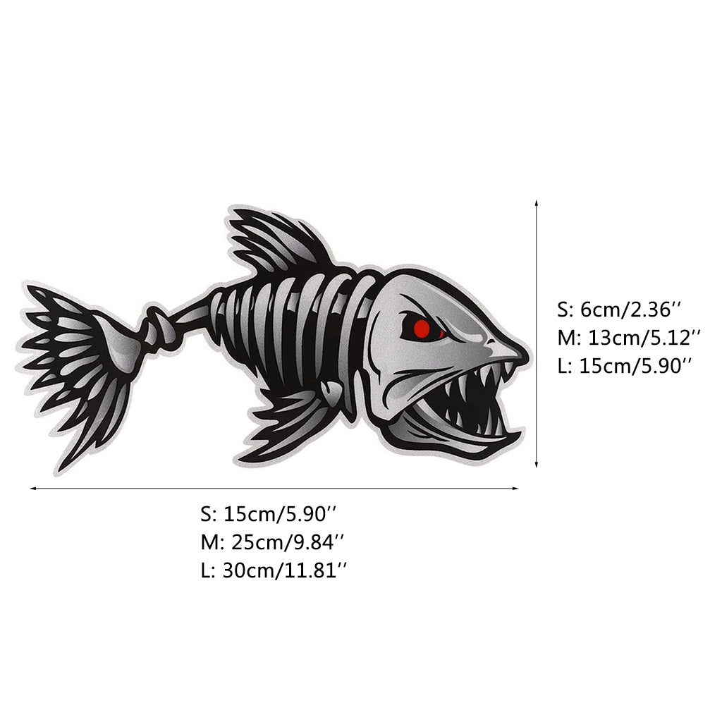 Kayak Fishing Boat Decal Sticker Set of 2, 25x13cm Reflective Car Decal Accessories