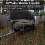 11-13FT：420cm*270cm Boat Cover Trailerable Marine Grade 210D grey