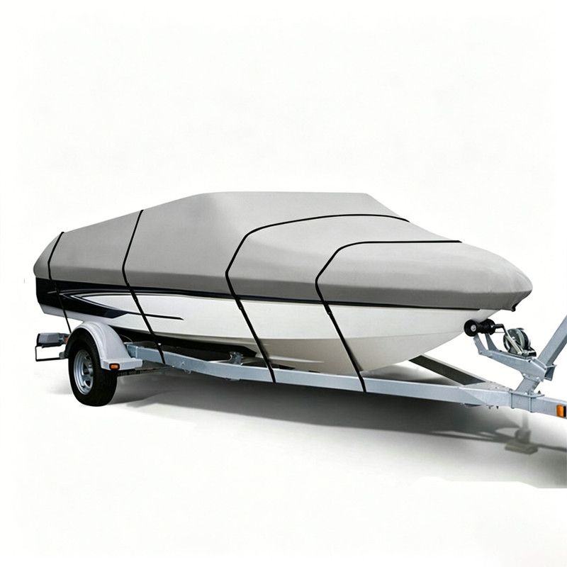 16-18FT：570cm*300cm Boat Cover Trailerable Marine Grade 210D grey