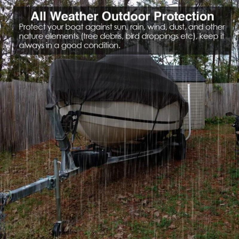 20-22FT：700cm*320cm Boat Cover Trailerable Marine Grade 210D grey