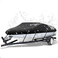 14-16ft Boat Cover Trailerable Marine Grade 600D Black