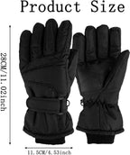 Gloves - Winter Ski Gloves - Warm Gloves - Non-slip Thick - Waterproof - Suitable for Cold Weather - Cycling Gloves - Size S/M