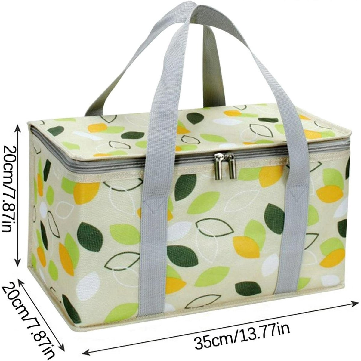 Large Cooler Bag - Picnic Cooler Bag, Lunch Bag - Lined - Keep Warm or Cold - Insulated Cooler Bag for Camping, BBQ, Home, Car & Outdoor Activities