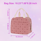 Cooler Bags - Lunch Bag - Handle Strap - Cooler Bag - Lunch Bag - Insulated Cooler Bag - Picnic Bag - 25.5*21*17cm - Suitable for work, office, travel and picnics（Purple）