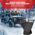 Off-Road Traction Plates | Pack of 2 - Portable emergency tool for extra grip on snow, ice, mud, and sand, suitable for cars, SUVs, ATVs, UTVs, and motorcycles.