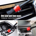 5-Piece Car Cleaning Brush Set - Car Detailing Brush Set - For cleaning rims - Dashboard - Interior - Exterior - Leather - Air vent logos