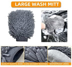 10-piece car wash & polishing set - car wash brushes - car wash tool set - professional accessories with brushes & microfiber cloths - including storage box