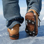 Non-slip snow boots - Set of two - Safe walking on icy and snowy surfaces - Suitable for size L (40-48) - Non-slip spikes - Suitable for winter walking, hiking, jogging, strolling and mountaineering