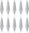 10 Pack Drop Shot Fishing Weights, Lead Bottom Sinkers for Bass Fishing Rigs, Soft Plastics, Freshwater Lures and Tackle Boxes