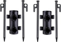 2 Pack Camping Tent Pole Holders with Ground Nails, Fixed Tube Stands for Tent Poles, Fishing Shelters, Hiking and Outdoor Camping