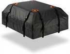 Soft Roof Top Cargo Bag with Anti Slip Mat, Waterproof Car Roof Storage Carrier for Bare Roofs and Roof Racks, Black, 112 x 87 x 44 cm