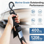 2 Pack Boat Tie Down Straps, Adjustable Anti Corrosion Transom Straps for Boats, Jet Skis, Kayaks and Pontoons, 548 kg, 5.1 x 121.9 cm