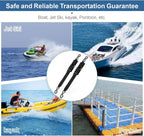 2 Pack Boat Tie Down Straps, Adjustable Anti Corrosion Transom Straps for Boats, Jet Skis, Kayaks and Pontoons, 548 kg, 5.1 x 121.9 cm