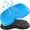 Anti Slip Gel Kayak Seat Cushion with Waterproof Cover, Thick Canoe and Boat Seat Pad for Paddling, Fishing and Outdoor Comfort, Blue