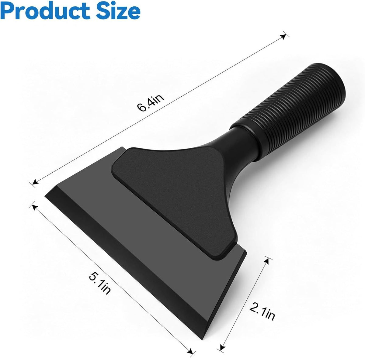 Small Squeegee, Window Tint Squeegee with Rubber Blade, Mini Squeegee with Non-Slip for Car, Shower Door, Mirror, Window, Black, 13 cm