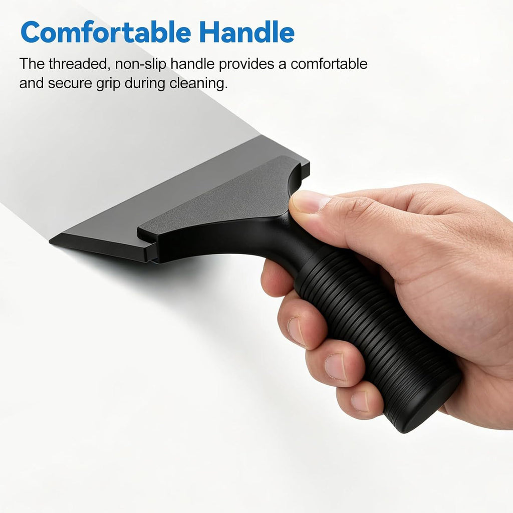 Small Squeegee, Window Tint Squeegee with Rubber Blade, Mini Squeegee with Non-Slip for Car, Shower Door, Mirror, Window, Black, 13 cm