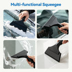 Small Squeegee, Window Tint Squeegee with Rubber Blade, Mini Squeegee with Non-Slip for Car, Shower Door, Mirror, Window, Black, 13 cm