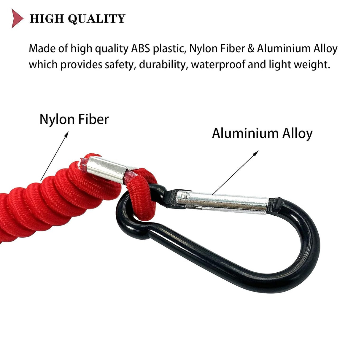 Boat Engine Emergency Stop Switch Lanyard, Replacement Safety Tether for Mercury MerCruiser Outboards, 8M0092849, 15920T54, Red, 100 cm