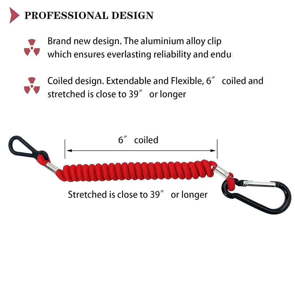 Boat Engine Emergency Stop Switch Lanyard, Replacement Safety Tether for Mercury MerCruiser Outboards, 8M0092849, 15920T54, Red, 100 cm