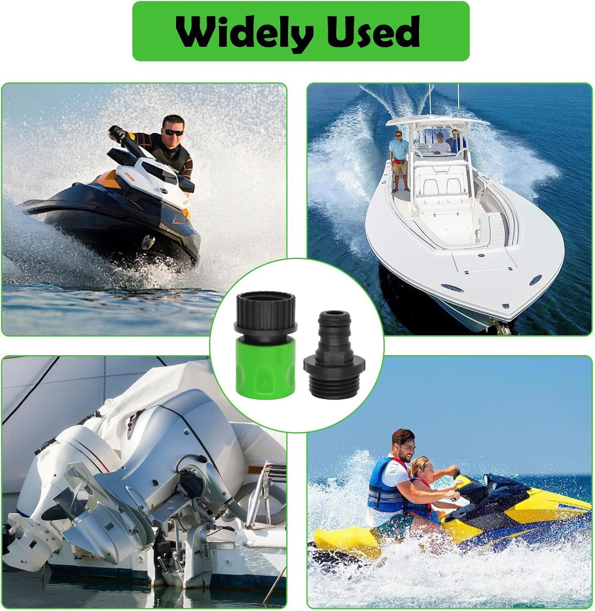 2 Pack Engine Flush Kits, Quick-Connect Motor Flushing Tools for Jet Boats and Watercraft Maintenance, Durable Marine Cleaning Accessories
