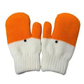 Yellow Winter Goose Design Fleece Lined Knitted Thermal Gloves, Cute Playful Pattern with Vibrant Color, Fun Warm Gift for Cycling Skiing and Everyday Use
