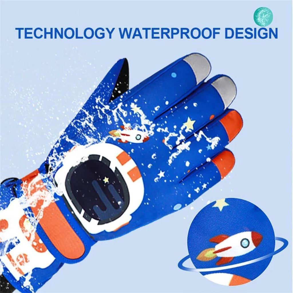 Winter Gloves, Warm gloves, Gloves, children's gloves, waterproof children's gloves, for Cold Weather, Travel and Daily Winter Wear, Blue