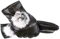 Warm winter gloves, Cycling gloves, Touchscreen gloves, Women's winter gloves, Windproof and warm leather, Black