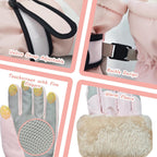 Children's Ski Gloves, Thick Warm Waterproof Windproof Winter Snow Gloves for Outdoor Cold Weather Wear, Size M, Pink