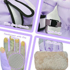 Children's Ski Gloves, Thick Warm Waterproof Windproof Winter Snow Gloves for Outdoor Cold Weather Wear, Size M, Purple