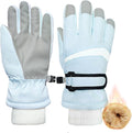 Children's Ski Gloves, Thick Warm Waterproof Windproof Winter Snow Gloves for Outdoor Cold Weather Wear, Size M, Blue
