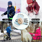 Children's Ski Gloves, Thick Warm Waterproof Windproof Winter Snow Gloves for Outdoor Cold Weather Wear, Size M, Blue