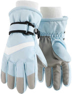 Children's Ski Gloves, Thick Warm Waterproof Windproof Winter Snow Gloves for Outdoor Cold Weather Wear, Size M, Blue