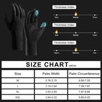 Winter Gloves, Winter Touchscreen Warm Gloves, Men's Lightweight Running Gloves Cold Weather Thermal Non-Slip Gloves, M
