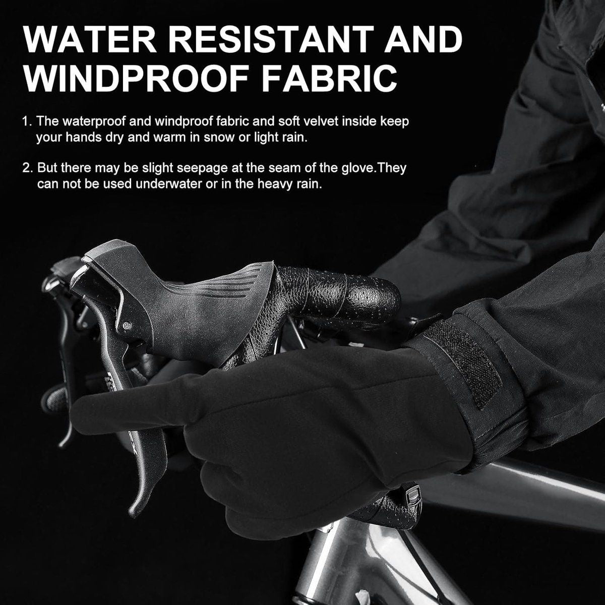 Winter Gloves, Winter Touchscreen Warm Gloves, Men's Lightweight Running Gloves Cold Weather Thermal Non-Slip Gloves, M