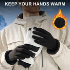 Winter Gloves, Winter Touchscreen Warm Gloves, Men's Lightweight Running Gloves Cold Weather Thermal Non-Slip Gloves, M