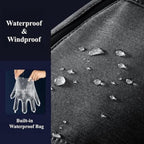 Warm Winter Ski Gloves, Waterproof Ski Mittens, Cotton-Lined Wrist Protector with Touchscreen Function, White Alphabet Graffiti