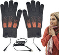Heated Gloves, Electric Gloves, Winter Warm Cycling Gloves, Level 3 Warm Ski Gloves, 23 x 13 x 8 cm, USB, Grey