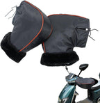 Cycling Gloves, Motorcycle Handlebar Gloves, Universal Motorcycle Handlebar Cover, Warm Cycling Gloves, Windproof and Warm, Black