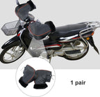 Cycling Gloves, Motorcycle Handlebar Gloves, Universal Motorcycle Handlebar Cover, Warm Cycling Gloves, Windproof and Warm, Black